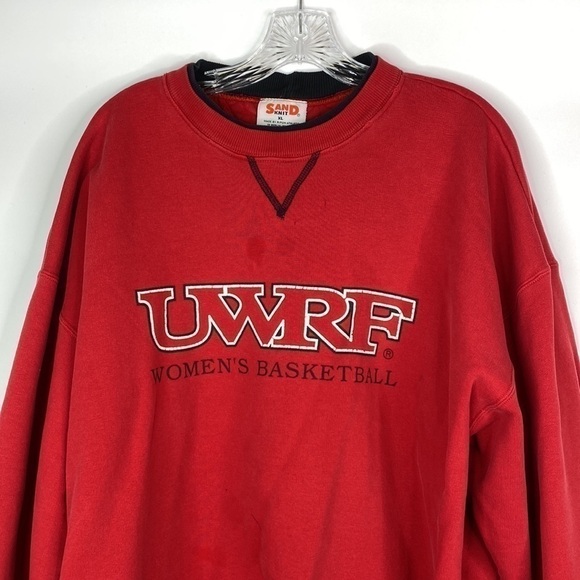 Vintage Sand Knit UWRF Women's Basketball Sweatshirt XL Grunge - Picture 2 of 13